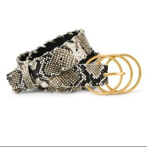 Cabi Serpent Belt Snake Print with Gold Rings